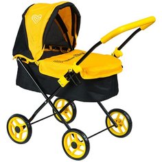 Детская игрушечная классическая коляска Buggy Boom для кукол Mixy 8015 с козырьком