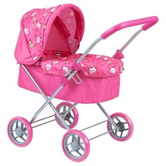 Детская игрушечная классическая коляска Buggy Boom для кукол Mixy 8015 с козырьком