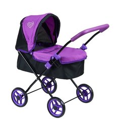 Детская игрушечная классическая коляска Buggy Boom для кукол Mixy 8015 с козырьком