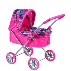 Детская игрушечная классическая коляска Buggy Boom для кукол Mixy 8015 с козырьком