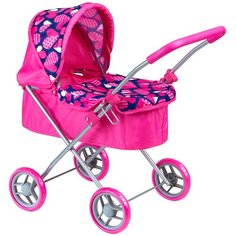 Детская игрушечная классическая коляска Buggy Boom для кукол Mixy 8015 с козырьком