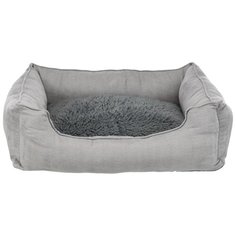 Лежак с бортиком и теплоотражающей вставкой Thermo Bed, 80 x 55 см, серый Trixie
