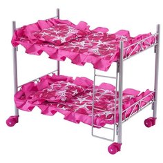 Buggy Boom Кроватка Loona двухъярусная (8887B) темно-розовый со звездами