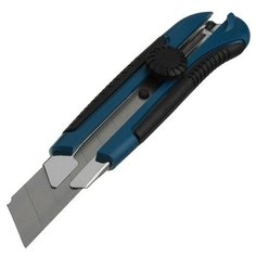 Нож универсальный Remocolor, прорезиненный корпус, винтовой фиксатор, усиленный, 25 мм 2980200 РемоКолор