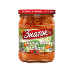 Закуска Новая (рис с морковью и капустой) Знаток (460 мл)