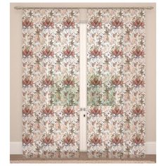 Фотошторы Сирень ФТВЛ001-18573 на ленте 260 см 2 шт. бежевый/зеленый/коричневый