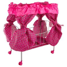 Buggy Boom Кроватка с балдахином Loona темно-розовый с узором