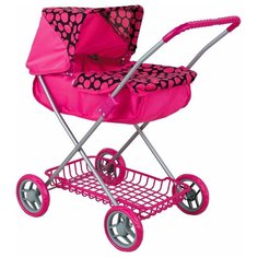 Коляска-люлька Buggy Boom Mixy (8014) черный/розовый горох