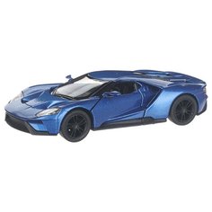 Детская инерционная металлическая машинка с открывающимися дверями, модель 2017 Ford GT, синий Serinity Toys