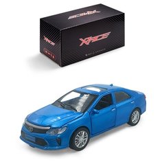 Детская инерционная металлическая машинка Serinity Toys, с открывающимися дверями, модель Toyota Camry, со светом и звуком, синий
