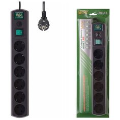 Сетевой фильтр Most RG 5м (6 розеток) черный (коробка)
