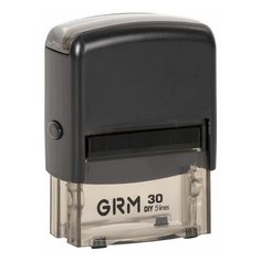 Штамп самонаборный 5-строчный, оттиск 47х18 мм синий, без рамки, GRM 30, касса В комплекте, 116000030