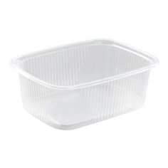Одноразовый контейнер 200 мл, комплект 100 шт., без крышки, 108х82 мм, прозрачные, ПП, юпласт, ЮУПМ2613