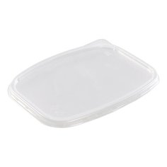 Крышка для одноразового контейнера 138х102 мм, комплект 100 шт., прозрачные, ПП, юпласт, ЮУПМ3318