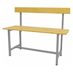 Скамья со спинкой деревянная на металлокаркасе "СТ 2", 1000х350х860 мм ТИТАН