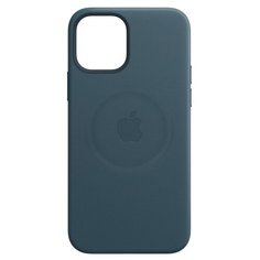 Чехол-накладка Apple MagSafe кожаный для iPhone 12/iPhone 12 Pro балтийский синий