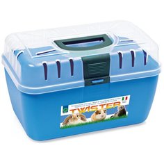 Переноска для грызунов TWISTER пластик голубой Georplast