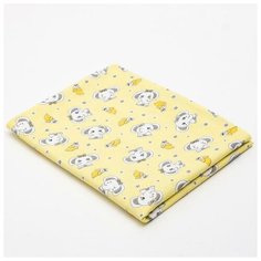 Пеленка, размер 90 х120 см, цвет желтый, интерлок, принт микс 1157 3376670 Детская линия