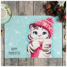 Салфетка на стол "Happy moments" ПВХ, 40х29 см 6851494 Доляна
