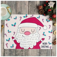 Салфетка на стол "Christmas" ПВХ, 40х29 см 6851508 Доляна