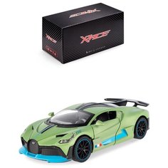 Детская металлическая машинка с открывающимися дверями, модель Bugatti, со светом и звуком Serinity Toys
