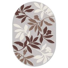 Ковер Moldabela рельефный SOHO 1595-15011 ОВАЛ, размер: 0.8х1.5 м, серо-коричневый