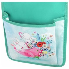 ЮНЛАНДИЯ Кармашки-органайзер в шкафчик для детского сада ЮНЛАНДИЯ на резинке, 5 карманов, 21х68 см, "Bunnies", 270410, 2 шт.