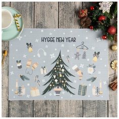 Салфетка на стол "Hygge New Year" ПВХ, 40х29 см 6851501 Доляна
