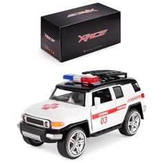 Машинка детская металлическая инерционная Serinity Toys, со светом и звуком, скорая помощь