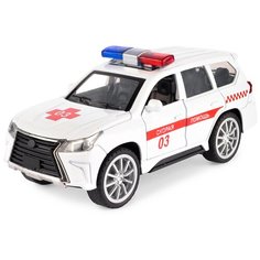 Машинка детская металлическая инерционная Serinity Toys, со светом и звуком, скорая помощь