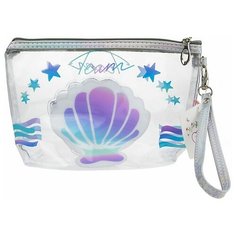 Lukky косметичка прозр.с водой с пайетками"Ракушка" Lucky