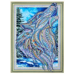 Алмазная мозаика на пенокартоне с фигурными стразами - Песнь волка/FM014 Color KIT
