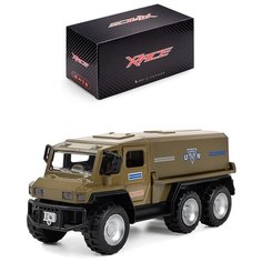 Детская металлическая инерционная машинка Serinity Toys, модель Внедороджник, коричневый