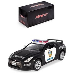 Детская инерционная металлическая машинка с открывающимися дверями, модель Nissan GT-R R35 Serinity Toys