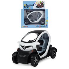 Детская инерционная металлическая машинка Serinity Toys, модель Renault - Twizy микро-электокар, белый