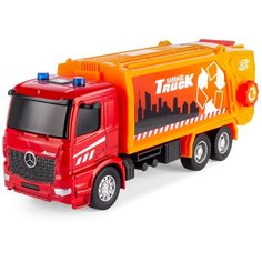 Машинка детская металлическая инерционная Serinity Toys, со светом и звуком, модель Mercedes-Benz Arocs