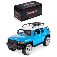 Машинка детская металлическая инерционная Serinity Toys, со светом и звуком, модель Джип Lexus/Toyota, голубой