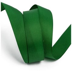 Лента Ideal репсовая в рубчик шир.25мм цв. 587 т.зеленый уп.27,42м