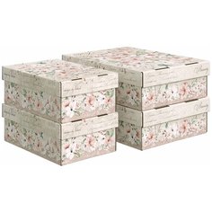 Набор коробов картонных 4 шт., 2 шт. - 25*33*9 см, 2 шт. - 16.5*25*9 см, JARDIN Valiant