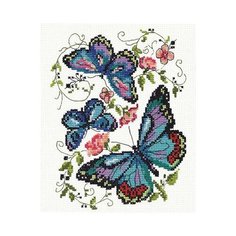 Набор для вышивания "Чудесная Игла" 042-03 "Синие бабочки" 15х18 см