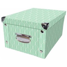 Коробка для хранения складная Storidea, листья 300х200х150мм картон/металл