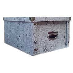 Коробка картонная складная Storidea 45x35x22,5 см, узор, металл угл/ручка