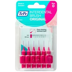 Зубной ершик TePe Original 0, pink, 6 шт.