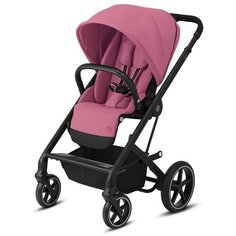 Прогулочная коляска Cybex Balios S Lux, с дождевиком, Magnolia pink/black frame, цвет шасси: черный