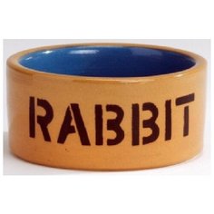 Beeztees 801482 миска керамическая д/кролика бежево-голубая 11,5см