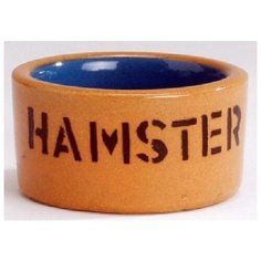 Beeztees 801445 миска керамическая д/хомяка бежево-голубая 7,5см