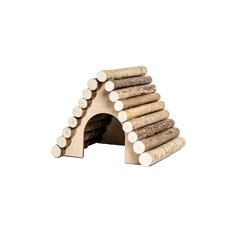 Zoobaloo домик для грызунов дерево треугольный, для мышей, дегу, песчанок 605, 0,110 кг