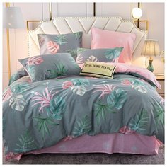 Постельное белье ситрейд LR-341, евростандарт, Сатин, простыня на резинке 180х200х25 см, наволочки 50х70 и 70x70 см