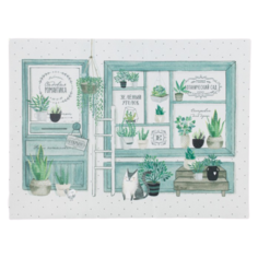 Салфетка Доляна Романтика 4652053, 40х30 см, белый/зеленый