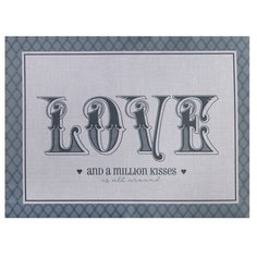 Салфетка Доляна Love 4072575, 40х30 см, серый